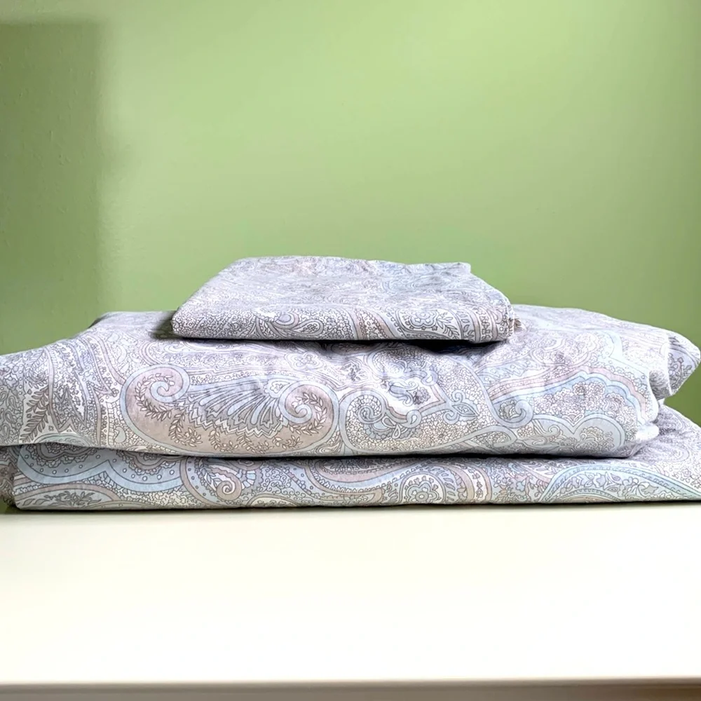 Ralph Lauren Twin Sheet Set with Paisley - cotton
